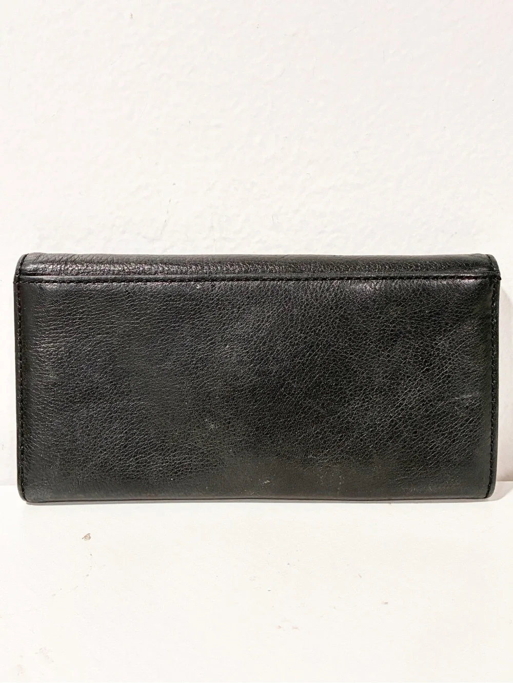 Marc Jacobs Vintage Leather Wallet Black Gold Multi Card Snap Closure